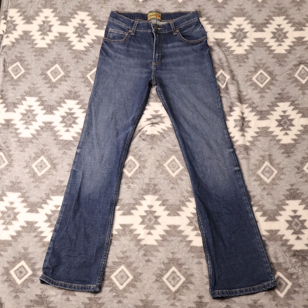 Wrangler 20X Boys Bootcut Jeans Dark Wash 14 Regular Adjustable Embroidery
